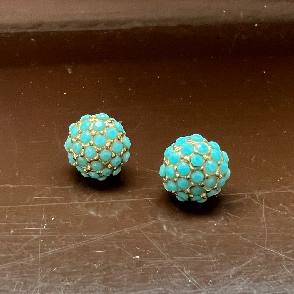 Teal earrings